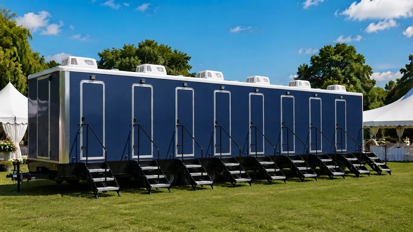 8 Stall Restroom Trailer in New Rochelle, NY